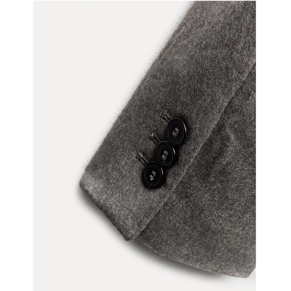 Zara Taupe Gray Double Breasted Wool Blazer Coat ZW Collection NWT - Picture 13 of 16